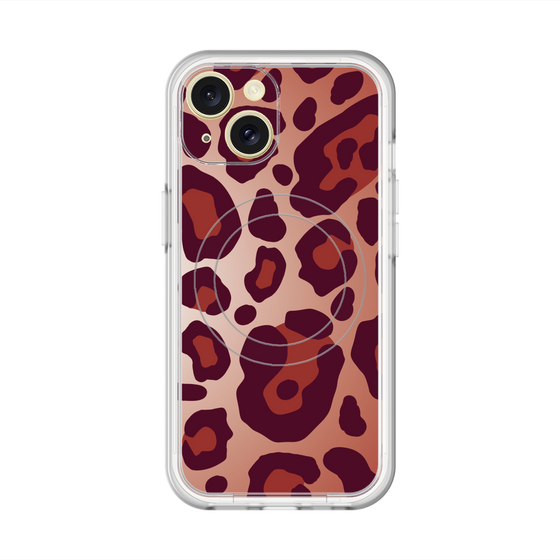 スリムプロテクションプレミアムケース with MagSafe［ Leopard - Red ］