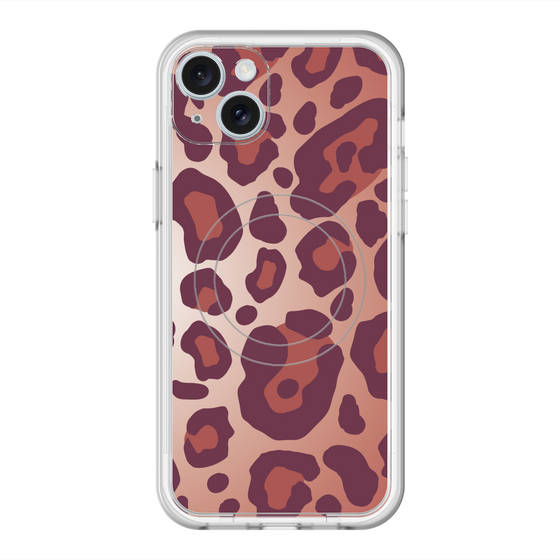 スリムプロテクションプレミアムケース with MagSafe［ Leopard - Red ］