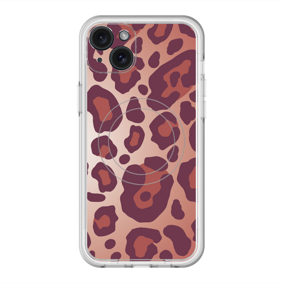 スリムプロテクションプレミアムケース with MagSafe［ Leopard - Red ］