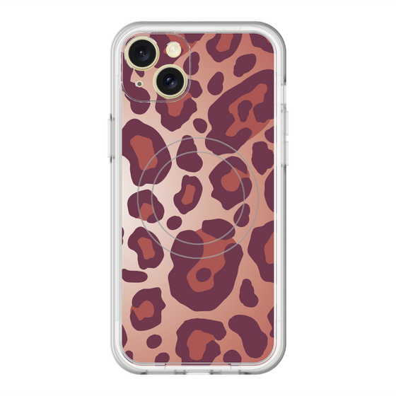 スリムプロテクションプレミアムケース with MagSafe［ Leopard - Red ］