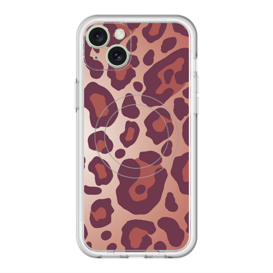 スリムプロテクションプレミアムケース with MagSafe［ Leopard - Red ］