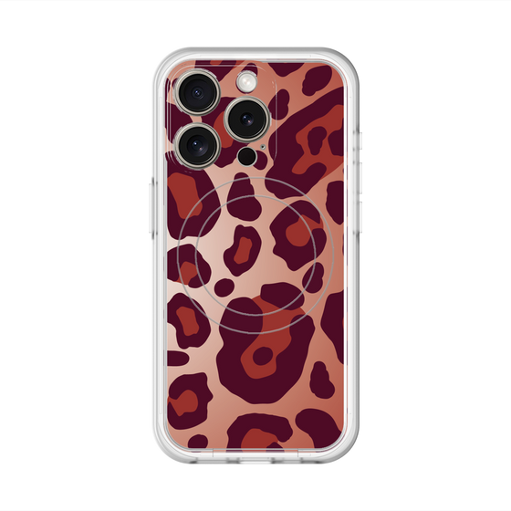 スリムプロテクションプレミアムケース with MagSafe［ Leopard - Red ］