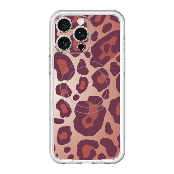 スリムプロテクションプレミアムケース with MagSafe［ Leopard - Red ］