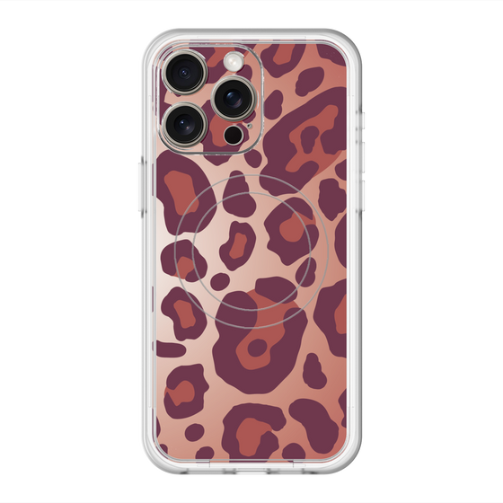 スリムプロテクションプレミアムケース with MagSafe［ Leopard - Red ］