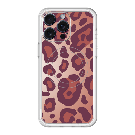 スリムプロテクションプレミアムケース with MagSafe［ Leopard - Red ］
