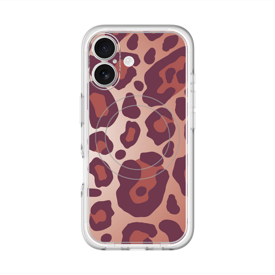 スリムプロテクションプレミアムケース with MagSafe［ Leopard - Red ］