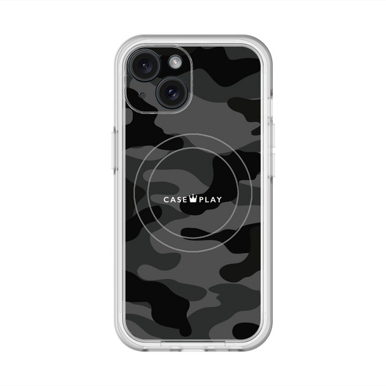 スリムプロテクションプレミアムケース with MagSafe［ Camouflage - Black ］