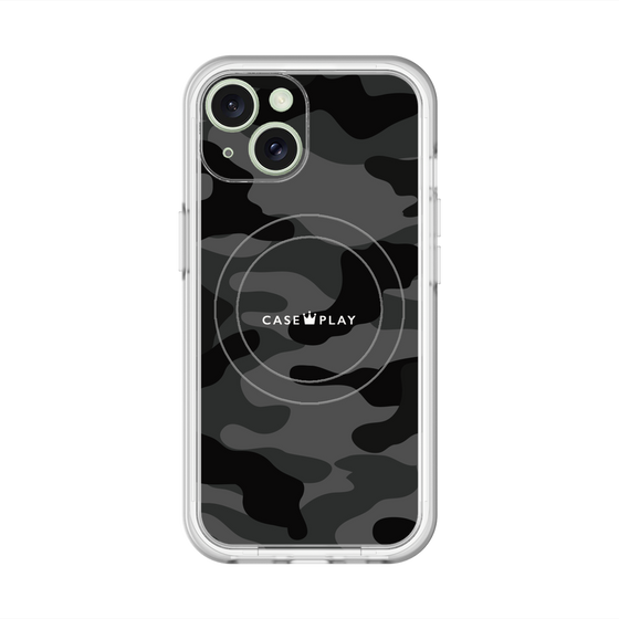 スリムプロテクションプレミアムケース with MagSafe［ Camouflage - Black ］