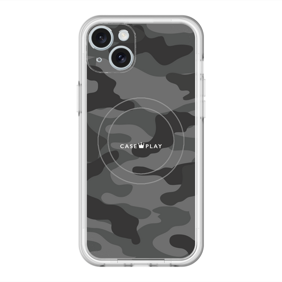 スリムプロテクションプレミアムケース with MagSafe［ Camouflage - Black ］