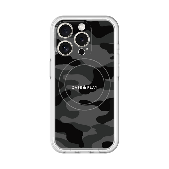 スリムプロテクションプレミアムケース with MagSafe［ Camouflage - Black ］