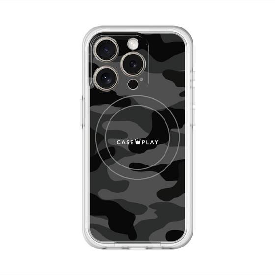 スリムプロテクションプレミアムケース with MagSafe［ Camouflage - Black ］