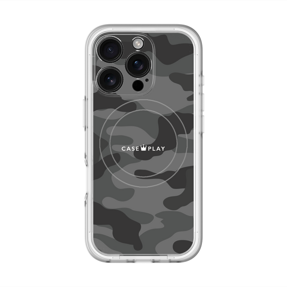 スリムプロテクションプレミアムケース with MagSafe［ Camouflage - Black ］