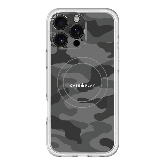 スリムプロテクションプレミアムケース with MagSafe［ Camouflage - Black ］