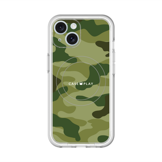 スリムプロテクションプレミアムケース with MagSafe［ Camouflage - Green ］