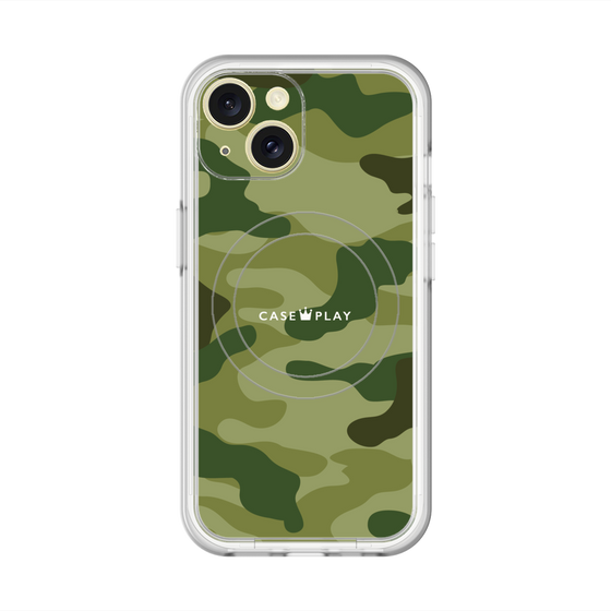 スリムプロテクションプレミアムケース with MagSafe［ Camouflage - Green ］