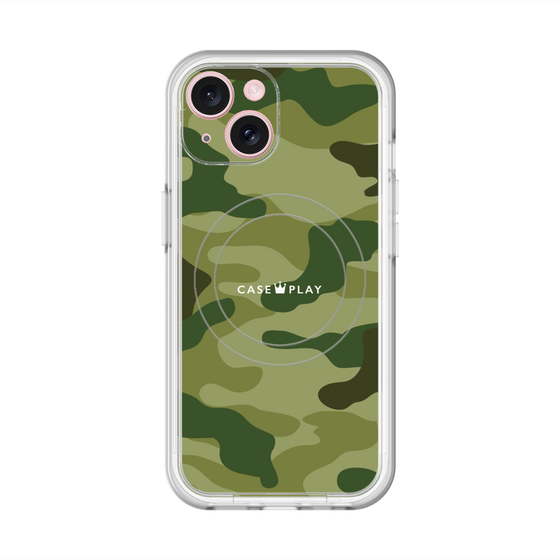 スリムプロテクションプレミアムケース with MagSafe［ Camouflage - Green ］