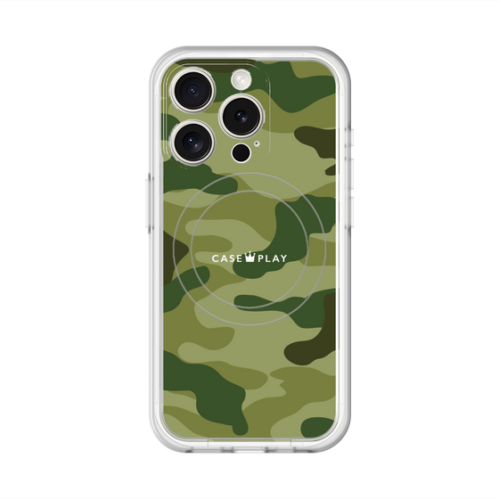 スリムプロテクションプレミアムケース with MagSafe［ Camouflage - Green ］