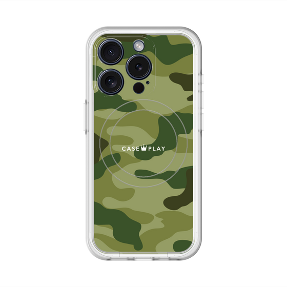 スリムプロテクションプレミアムケース with MagSafe［ Camouflage - Green ］