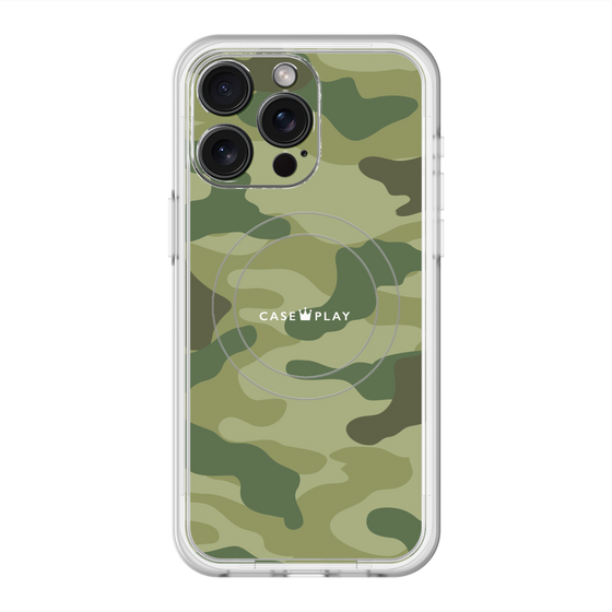 スリムプロテクションプレミアムケース with MagSafe［ Camouflage - Green ］