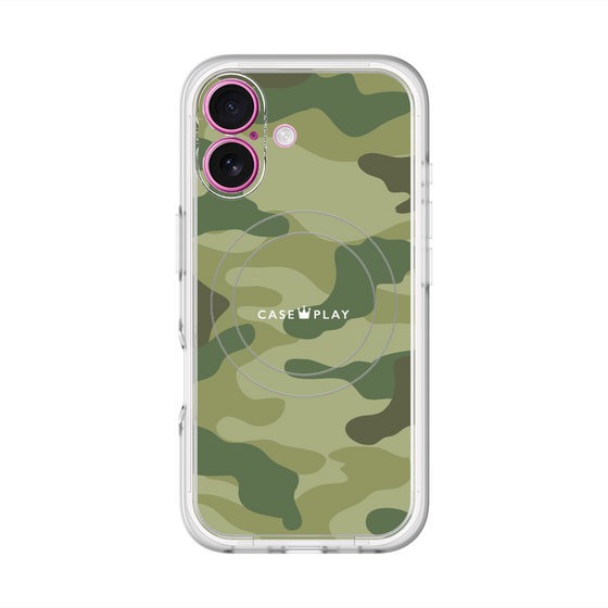 スリムプロテクションプレミアムケース with MagSafe［ Camouflage - Green ］