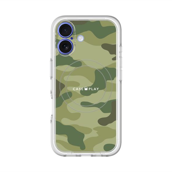 スリムプロテクションプレミアムケース with MagSafe［ Camouflage - Green ］