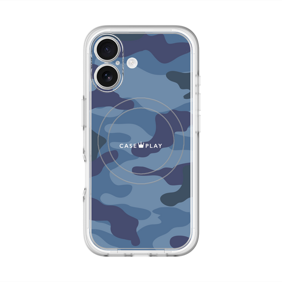 スリムプロテクションプレミアムケース with MagSafe［ Camouflage - Blue ］