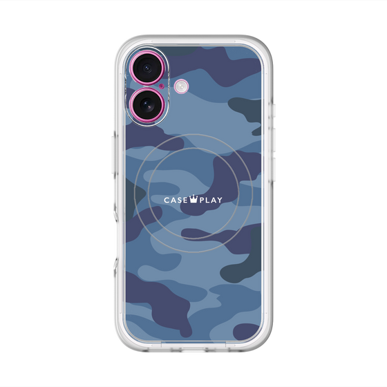 スリムプロテクションプレミアムケース with MagSafe［ Camouflage - Blue ］