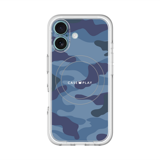 スリムプロテクションプレミアムケース with MagSafe［ Camouflage - Blue ］