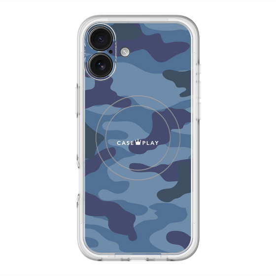 スリムプロテクションプレミアムケース with MagSafe［ Camouflage - Blue ］