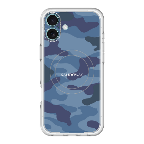 スリムプロテクションプレミアムケース with MagSafe［ Camouflage - Blue ］