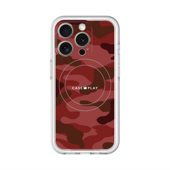 スリムプロテクションプレミアムケース with MagSafe［ Camouflage - Red ］