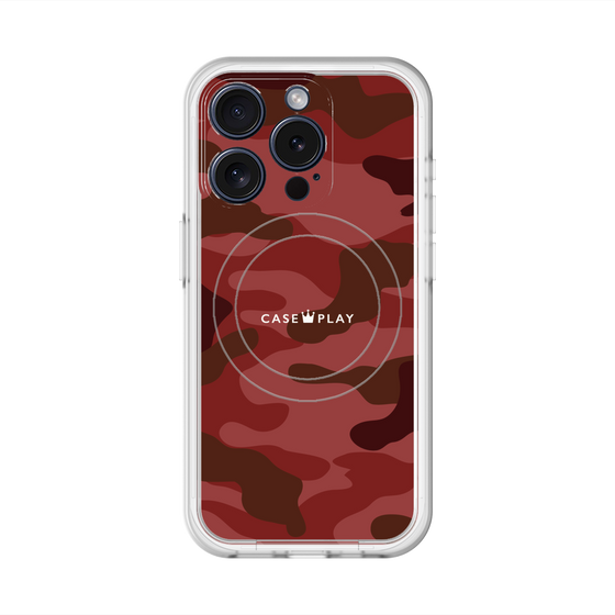 スリムプロテクションプレミアムケース with MagSafe［ Camouflage - Red ］