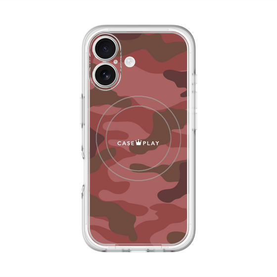 スリムプロテクションプレミアムケース with MagSafe［ Camouflage - Red ］