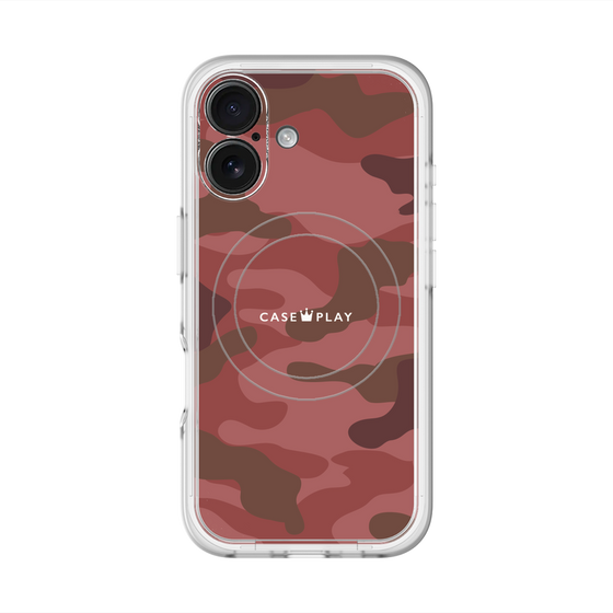 スリムプロテクションプレミアムケース with MagSafe［ Camouflage - Red ］