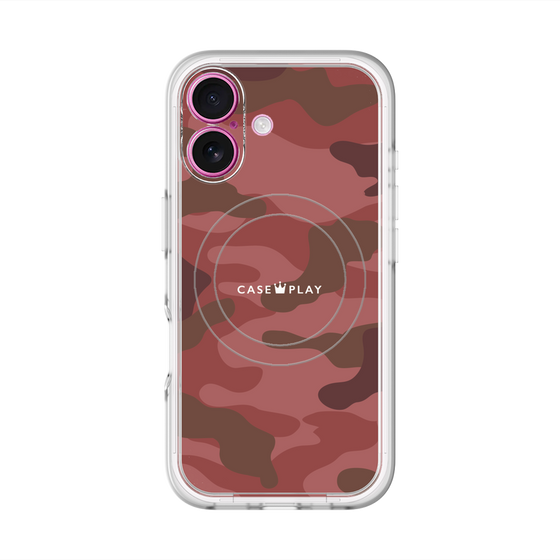 スリムプロテクションプレミアムケース with MagSafe［ Camouflage - Red ］