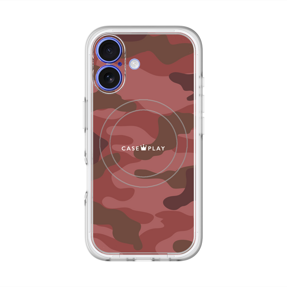 スリムプロテクションプレミアムケース with MagSafe［ Camouflage - Red ］