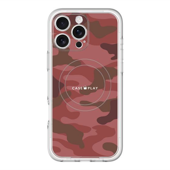 スリムプロテクションプレミアムケース with MagSafe［ Camouflage - Red ］