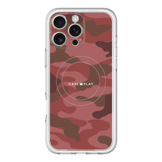 スリムプロテクションプレミアムケース with MagSafe［ Camouflage - Red ］