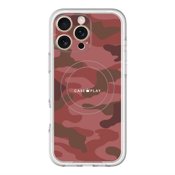 スリムプロテクションプレミアムケース with MagSafe［ Camouflage - Red ］