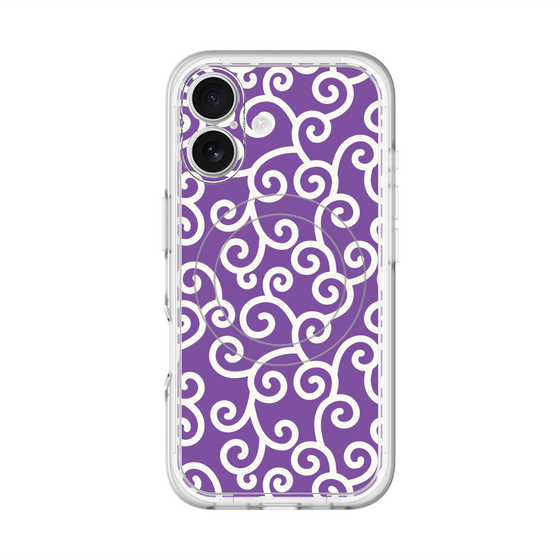 スリムプロテクションプレミアムケース with MagSafe［ 唐草模様 - Purple ］