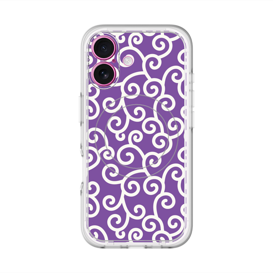 スリムプロテクションプレミアムケース with MagSafe［ 唐草模様 - Purple ］