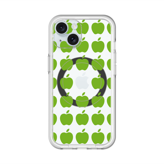 スリムプロテクションプレミアムケース with MagSafe［ Apple - Green ］