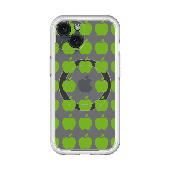 スリムプロテクションプレミアムケース with MagSafe［ Apple - Green ］