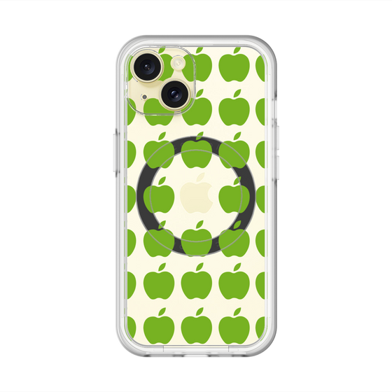 スリムプロテクションプレミアムケース with MagSafe［ Apple - Green ］