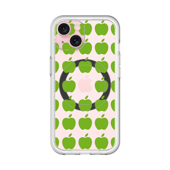 スリムプロテクションプレミアムケース with MagSafe［ Apple - Green ］