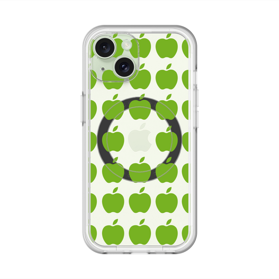 スリムプロテクションプレミアムケース with MagSafe［ Apple - Green ］