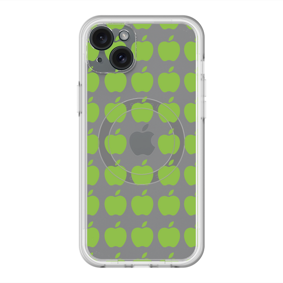 スリムプロテクションプレミアムケース with MagSafe［ Apple - Green ］