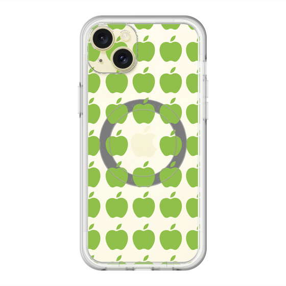 スリムプロテクションプレミアムケース with MagSafe［ Apple - Green ］