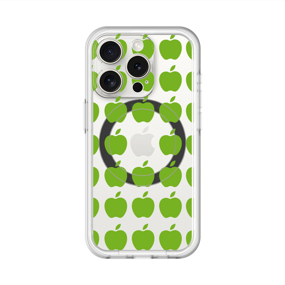 スリムプロテクションプレミアムケース with MagSafe［ Apple - Green ］