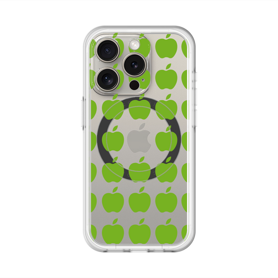 スリムプロテクションプレミアムケース with MagSafe［ Apple - Green ］